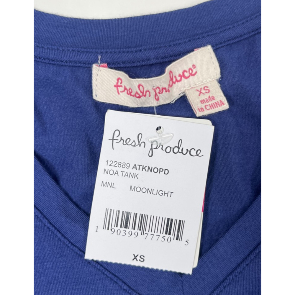 New Fresh Produce Tank‎ Top Womens XS Blue Moonlight Sleeveless Knot Front  Noa - Picture 5 of 13